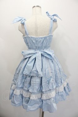画像2: Angelic Pretty / リボンシャーリングジャンパースカート  サックス I-26-01-20-041-AP-OP-SA-ZI