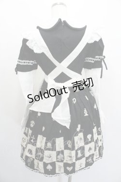 画像4: BABY,THE STARS SHINE BRIGHT / チェス柄アリスのカフェワンピース  黒Ｘ白 I-26-01-20-043-BA-OP-SA-ZI