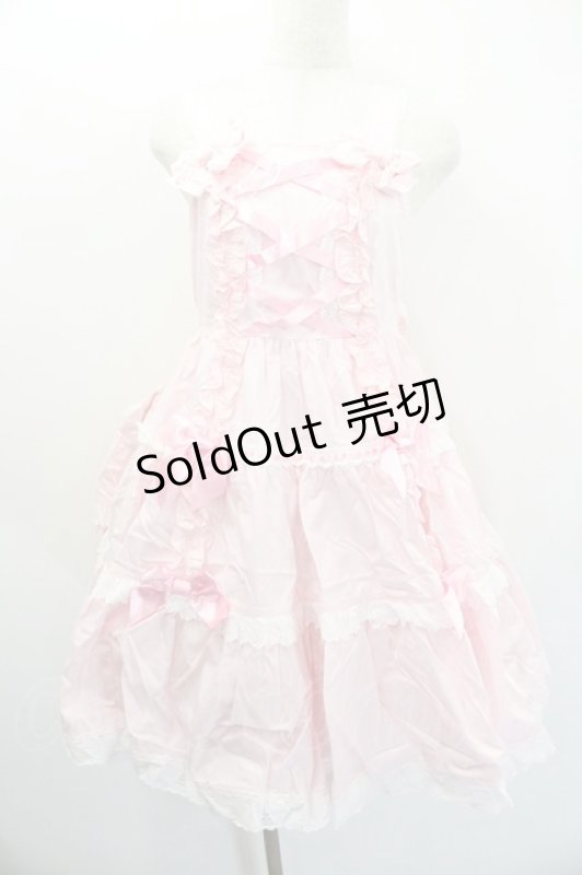 画像1: Angelic Pretty / 肩リボンジャンパースカート  ピンク I-26-01-20-044-AP-OP-SA-ZI (1)