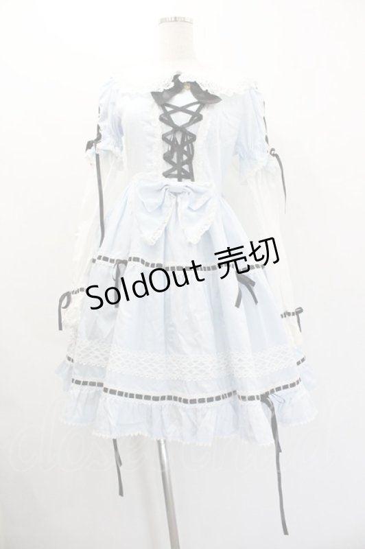 画像1: BABY,THE STARS SHINE BRIGHT / Dreaming Aliceうさみみワンピース  サックス I-26-01-20-045-BA-OP-AS-ZI (1)