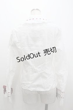 画像2: BABY,THE STARS SHINE BRIGHT / MY ANNIVERSARYリボンリボンブラウス  白Ｘ赤 I-26-01-20-005-BA-BL-SA-ZI