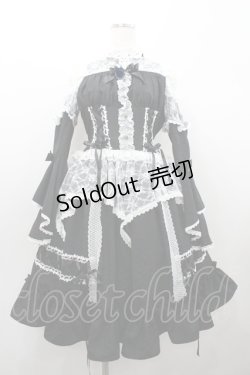 画像1: ALICE and the PIRATES / Wicked Rose Princess~薔薇の魔法~ワンピース  黒 I-26-01-20-047-PA-OP-SA-ZI