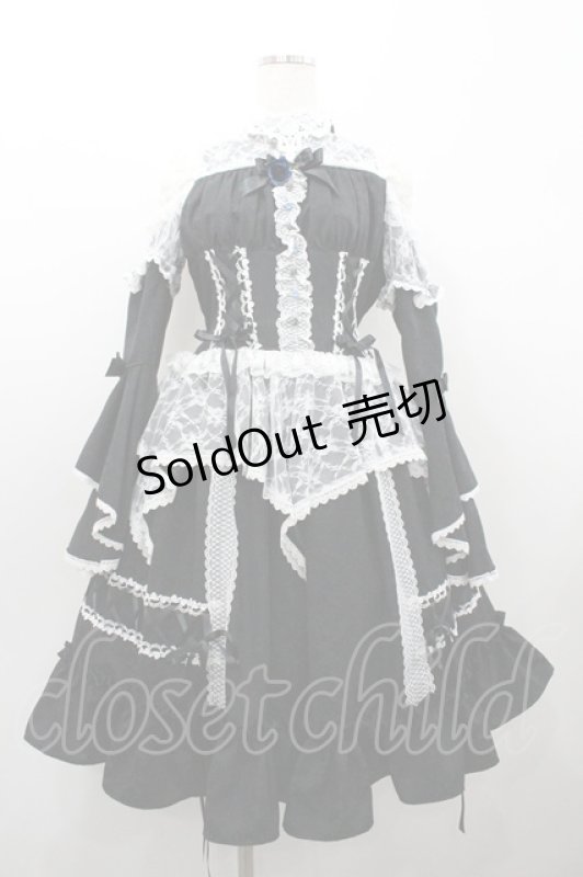 画像1: ALICE and the PIRATES / Wicked Rose Princess~薔薇の魔法~ワンピース  黒 I-26-01-20-047-PA-OP-SA-ZI (1)