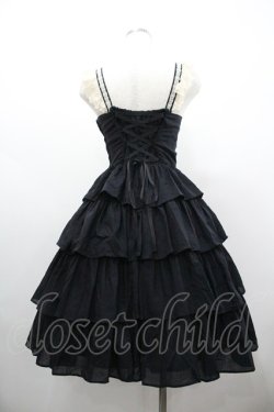 画像2: Innocent World / ブリューエットジャンパースカート  黒 I-26-01-20-049-IW-OP-SA-ZI