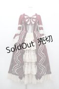Henrietta / ロマンチックサロンロココ調ゴージャスワンピース 0 ボルドー I-26-01-20-051-EL-OP-SA-ZI
