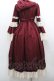 画像3: Henrietta / ロマンチックサロンロココ調ゴージャスワンピース 0 ボルドー I-26-01-20-051-EL-OP-SA-ZI (3)