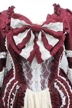 画像4: Henrietta / ロマンチックサロンロココ調ゴージャスワンピース 0 ボルドー I-26-01-20-051-EL-OP-SA-ZI