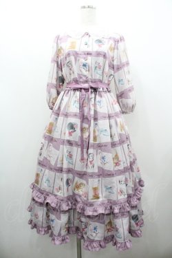 画像1: Emily Temple cute / Kitten Stamp Collectionロングワンピース  ラベンダー I-26-01-20-052-ET-OP-AS-ZI