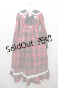 Eri Aino's collaboration / TTAINベロアリボンOP シャーロットの水曜日 ワンピース L 赤チェック I-26-01-20-056-EL-OP-SA-ZI