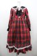 画像1: Eri Aino's collaboration / TTAINベロアリボンOP シャーロットの水曜日 ワンピース L 赤チェック I-26-01-20-056-EL-OP-SA-ZI (1)