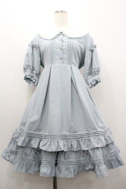 画像1: Amavel / Heroineパフスリーブミドル丈ワンピース  ブルー I-26-01-20-057-CA-OP-SA-ZI