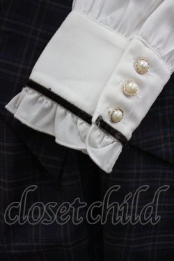 画像4: Amavel / 貴婦人のレイヤード風ロングワンピース  白Ｘグレーチェック I-26-01-20-060-CA-OP-SA-ZI