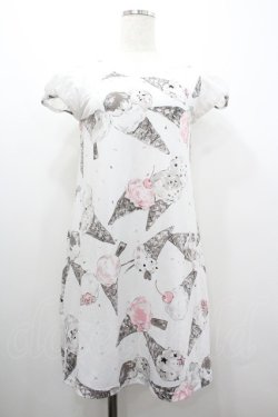 画像1: MILK / ICE CREAMワンピース  白Ｘ黒 I-26-01-20-065-ML-OP-SA-ZI