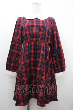 画像1: MA*RS / チェックワンピース  レッド I-26-01-20-066-EL-OP-SA-ZI