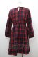 画像2: MA*RS / チェックワンピース  レッド I-26-01-20-066-EL-OP-SA-ZI (2)
