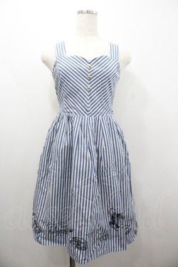画像1: F i.n.t / ティーセットプリントストライプワンピース  ブルーストライプ I-26-01-20-069-CA-OP-SA-ZI