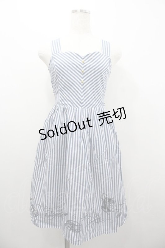 画像1: F i.n.t / ティーセットプリントストライプワンピース  ブルーストライプ I-26-01-20-069-CA-OP-SA-ZI (1)