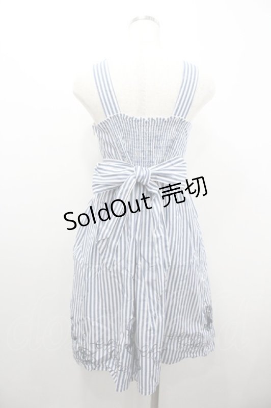 画像2: F i.n.t / ティーセットプリントストライプワンピース  ブルーストライプ I-26-01-20-069-CA-OP-SA-ZI (2)