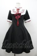 Amavel / 華手毬のチャイナシックワンピース  黒Ｘ白Ｘ赤 I-26-01-20-071-CA-OP-SA-ZI