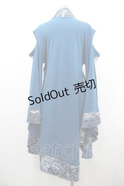 画像2: Qutie Frash / /着物袖ロングカーディガン  青 I-26-01-20-076-QU-TO-SA-ZI