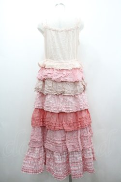 画像2: PINK HOUSE / 配色フリル使いキャミソールワンピース  ピンク I-26-01-20-082-LO-OP-SA-ZI