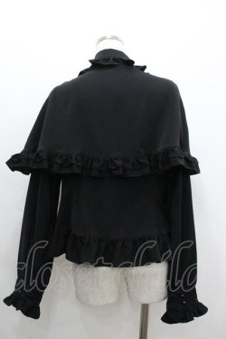 画像2: AND ROMEO / シフォンケープシフォンブラウス  黒 I-26-01-20-009-LO-BL-SA-ZI