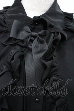 画像3: AND ROMEO / シフォンケープシフォンブラウス  黒 I-26-01-20-009-LO-BL-SA-ZI