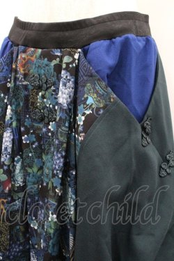 画像3: Qutie Frash / 袴風パンツ  グリーンＸ青 I-26-01-20-094-QU-PA-SA-ZI
