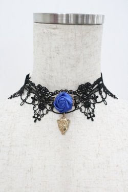 画像1: LOLITAその他(買取対象外) / GOLD TONE ROSE ZIPANGU LACE NECKLACE  黒Ｘ青Ｘゴールド I-26-01-20-100-EL-AC-SA-ZI