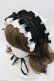画像1: MARBLE / フリルレース&ローズリボンヘッドドレス  黒ｘ白 I-26-01-20-103-GO-AC-SA-ZI (1)