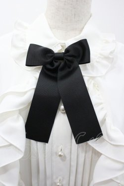 画像3: AND ROMEO / シフォンケープシフォンブラウス  白Ｘ黒 I-26-01-20-010-LO-BL-SA-ZI