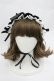 画像2: MARBLE / フリルレース&ローズリボンヘッドドレス  黒ｘ白 I-26-01-20-103-GO-AC-SA-ZI (2)