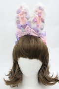 LOLITA / うさみみカチューシャ  白ｘピンク I-26-01-20-105-LO-ZA-AS-ZI