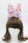 画像1: LOLITA / うさみみカチューシャ  白ｘピンク I-26-01-20-105-LO-ZA-AS-ZI (1)