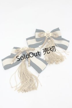 画像1: Amavel / 曼殊沙華と灯籠のチャイナリボンクリップ  グリーン I-26-01-20-106-CA-AC-AS-ZI