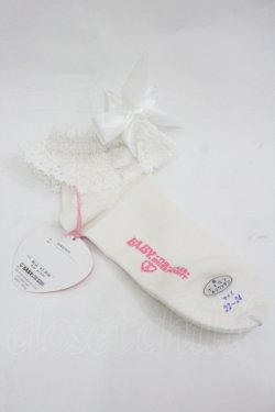 画像2: BABY,THE STARS SHINE BRIGHT / トーションレースクルー丈ソックス  白 I-26-01-20-108-BA-ZA-SA-ZI