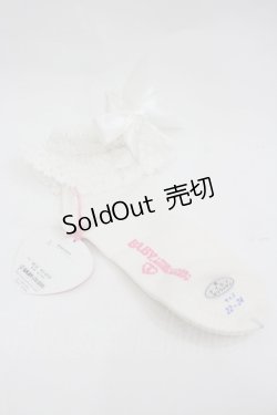 画像2: BABY,THE STARS SHINE BRIGHT / トーションレースクルー丈ソックス  白 I-26-01-20-108-BA-ZA-SA-ZI