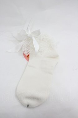 画像1: BABY,THE STARS SHINE BRIGHT / チュールレースクルー丈ソックス  白 I-26-01-20-110-BA-ZA-SA-ZI