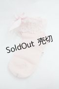 BABY,THE STARS SHINE BRIGHT / トーションレースクルー丈ソックス  ピンク I-26-01-20-112-BA-ZA-SA-ZI