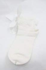 画像1: BABY,THE STARS SHINE BRIGHT / チュールレースのクルー丈ソックス  白 I-26-01-20-113-BA-ZA-SA-ZI (1)