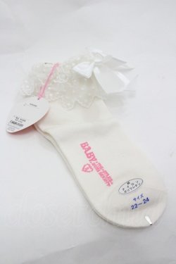 画像2: BABY,THE STARS SHINE BRIGHT / チュールレースのクルー丈ソックス  白 I-26-01-20-113-BA-ZA-SA-ZI