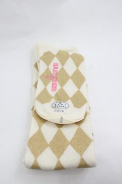 画像2: BABY,THE STARS SHINE BRIGHT / ON ダイヤ柄オーバーニー  白Ｘゴールド I-26-01-20-115-BA-ZA-SA-ZI