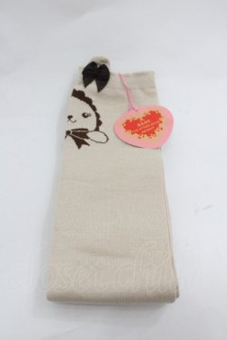 画像1: BABY,THE STARS SHINE BRIGHT / くまくみゃオーバーニーソックス  ブラウン I-26-01-20-116-BA-ZA-SA-ZI