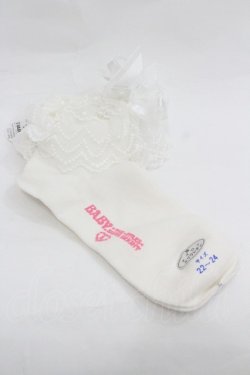 画像2: BABY,THE STARS SHINE BRIGHT / チュールレースクルー丈ソックス  白 I-26-01-20-118-BA-ZA-SA-ZI