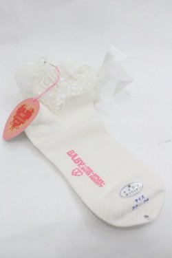 画像2: BABY,THE STARS SHINE BRIGHT / チュールレースクルー丈ソックス  白 I-26-01-20-119-BA-ZA-SA-ZI