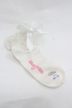 画像2: BABY,THE STARS SHINE BRIGHT / チュールレースクルー丈ソックス  白 I-26-01-20-120-BA-ZA-SA-ZI