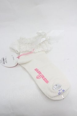 画像2: BABY,THE STARS SHINE BRIGHT / トーションレースクルー丈ソックス  白 I-26-01-20-121-BA-ZA-SA-ZI