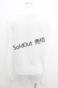 画像2: Ank Rouge / 3つリボンシフォン長袖ブラウス  白Ｘピンク I-26-01-20-012-CA-BL-SA-ZI