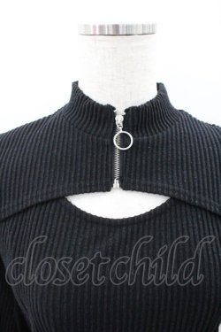 画像3: EATME / ジップハイネックニット F 黒 I-26-01-20-020-LO-TO-SA-ZI