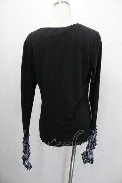 画像2: Qutie Frash / クロスインナーT  黒Ｘ青 I-26-01-20-026-QU-TO-SA-ZI